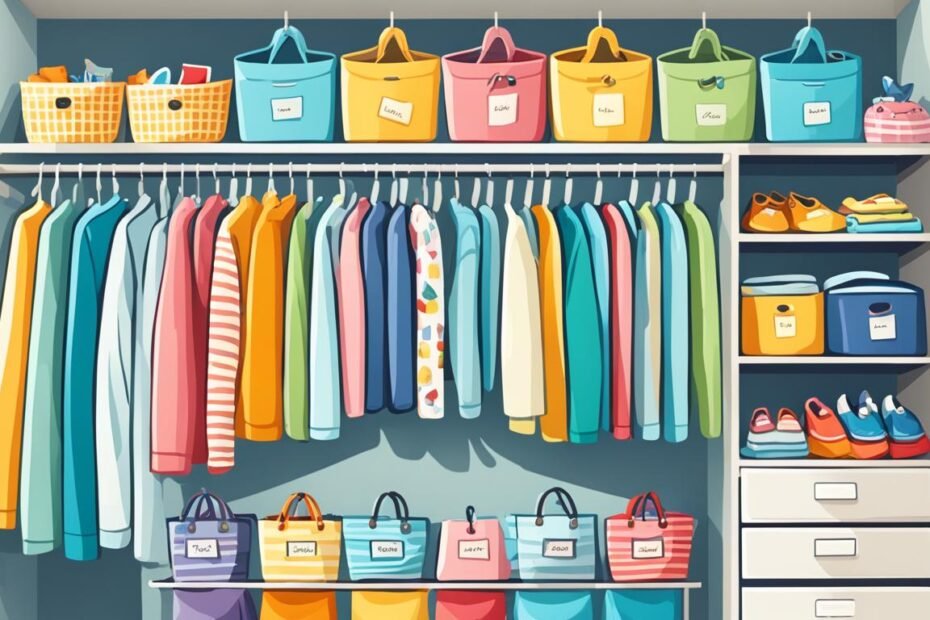 Kids' closet organization