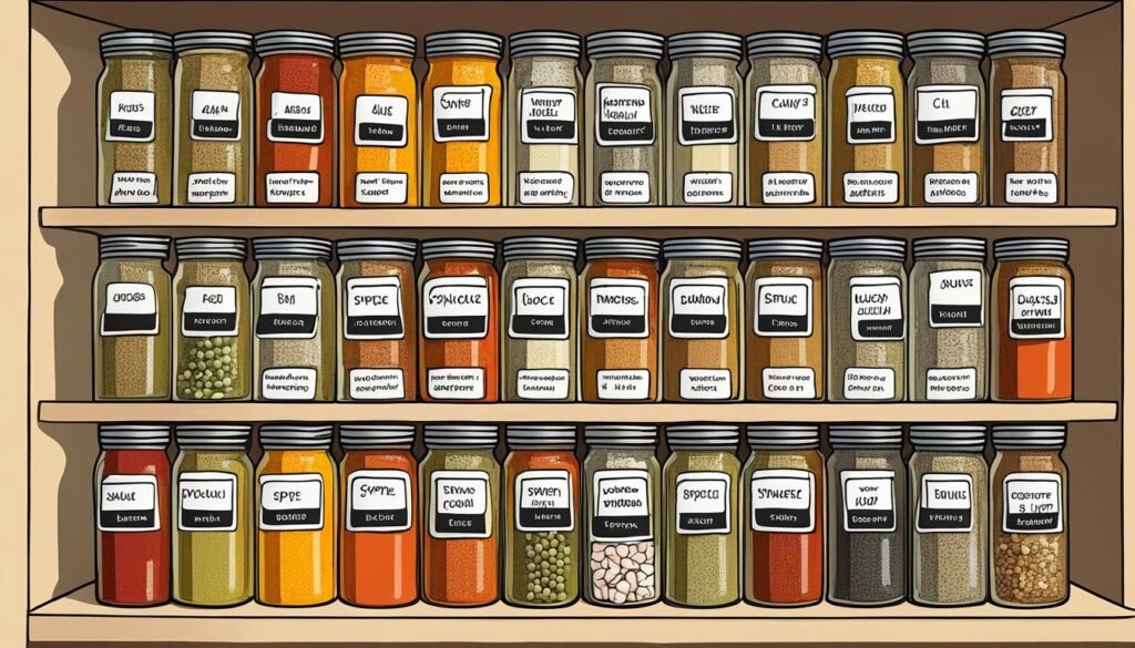 Spice rack organization