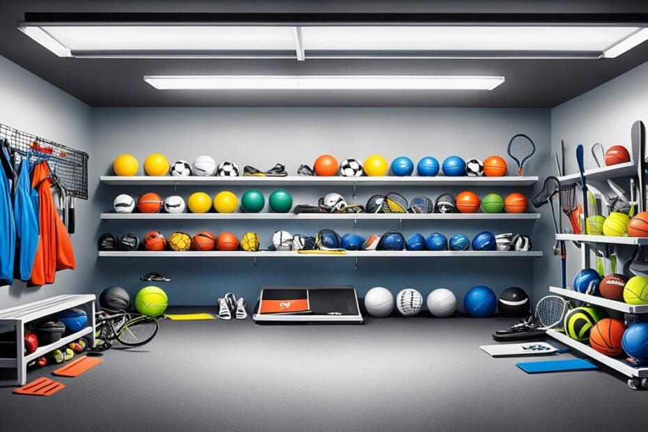 Sports equipment storage