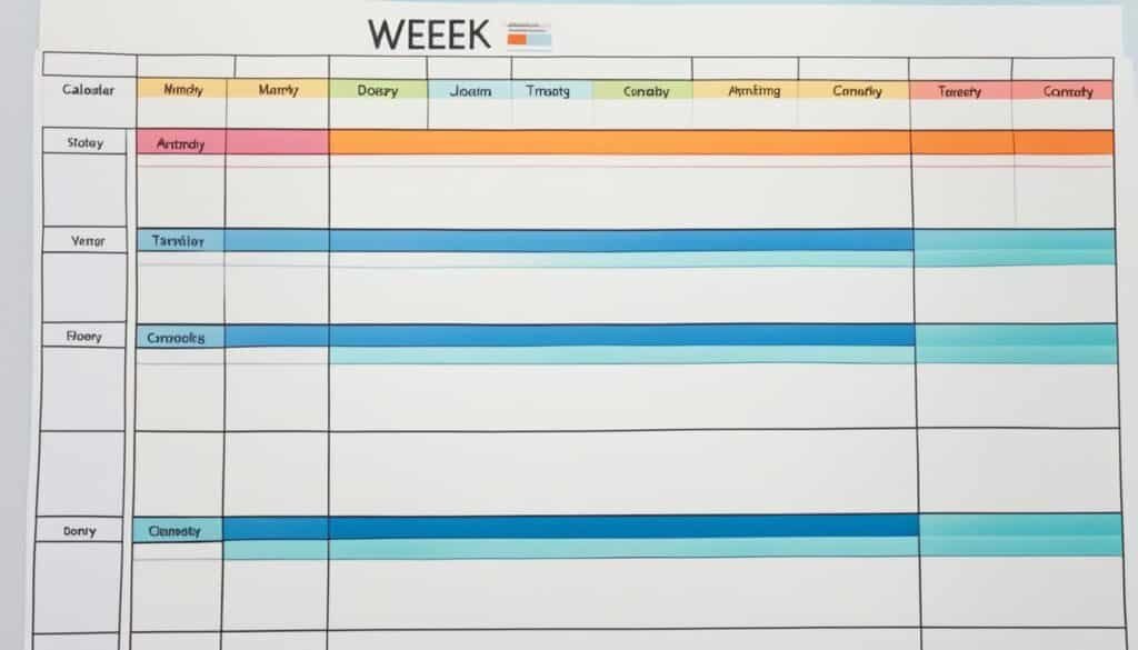 Weekly schedule planning