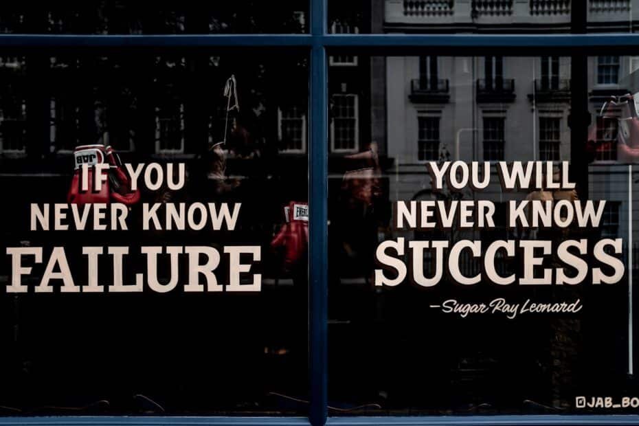 Learn how embracing failure leads to success through a powerful quote by sugar ray leonard.