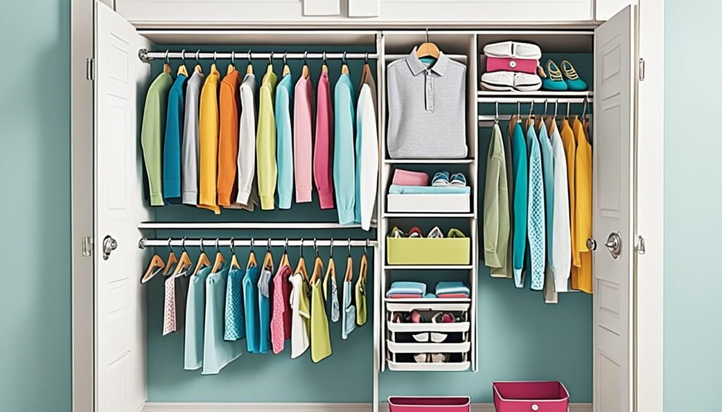 Small closet organization