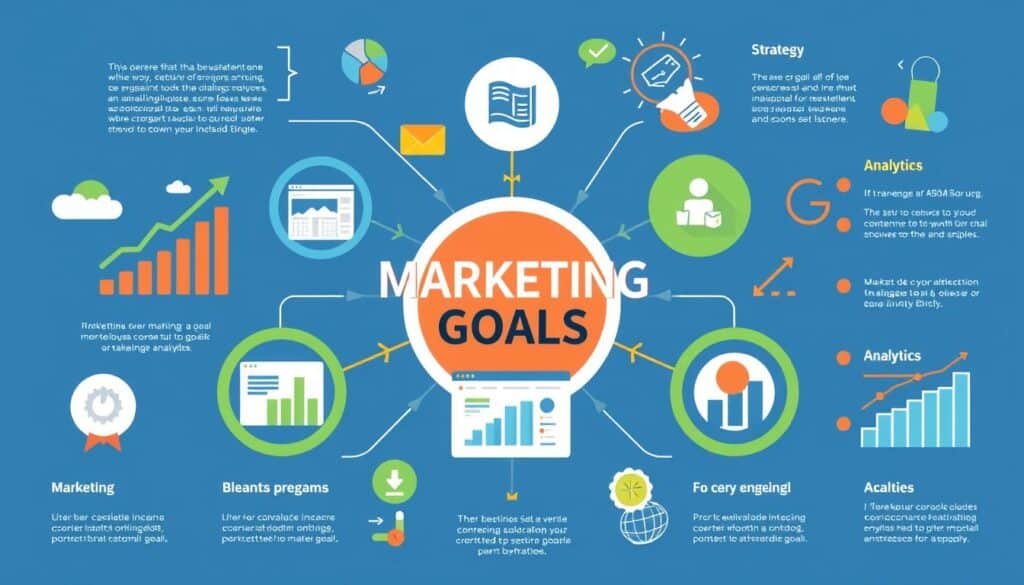 Marketing goals infographic