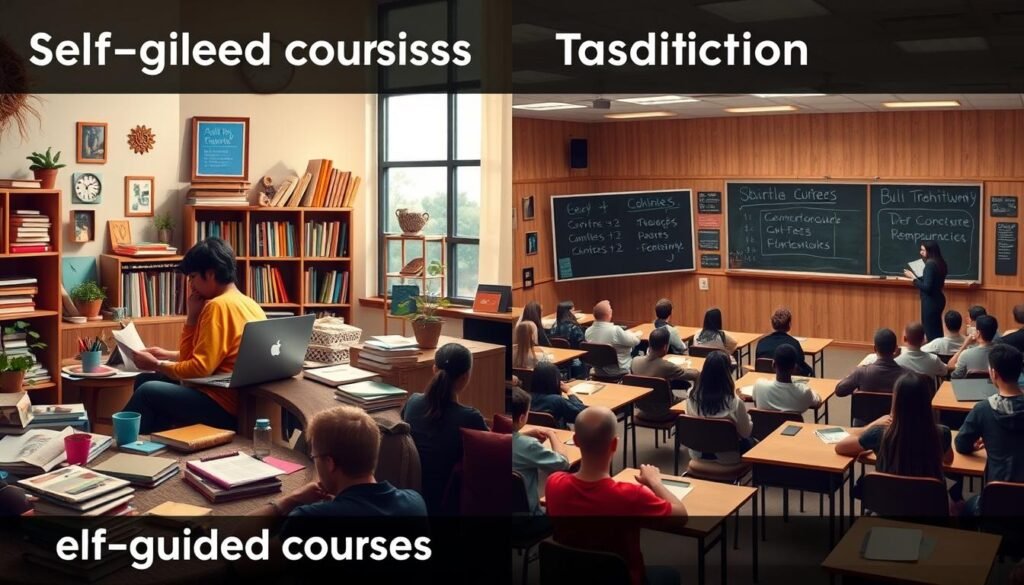 Self guided courses vs traditional education models