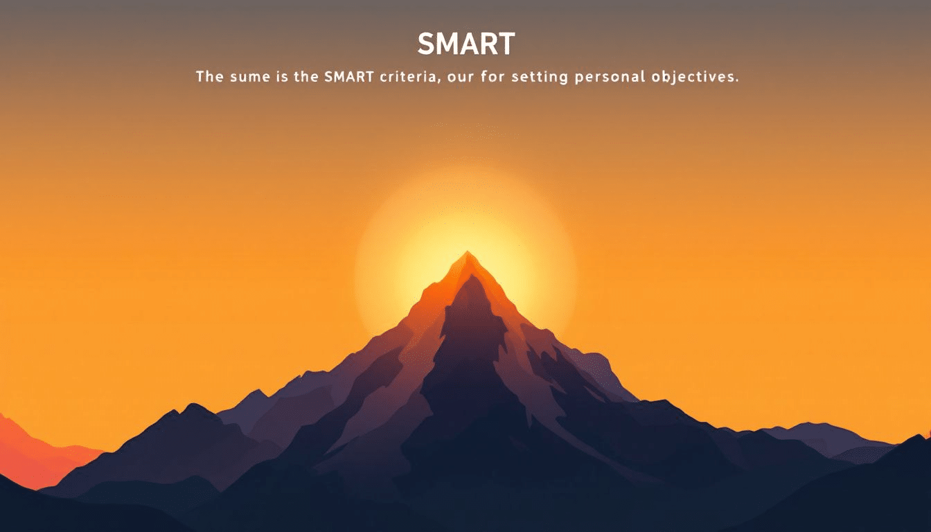 A diagram illustrating the smart criteria for setting personal objectives.