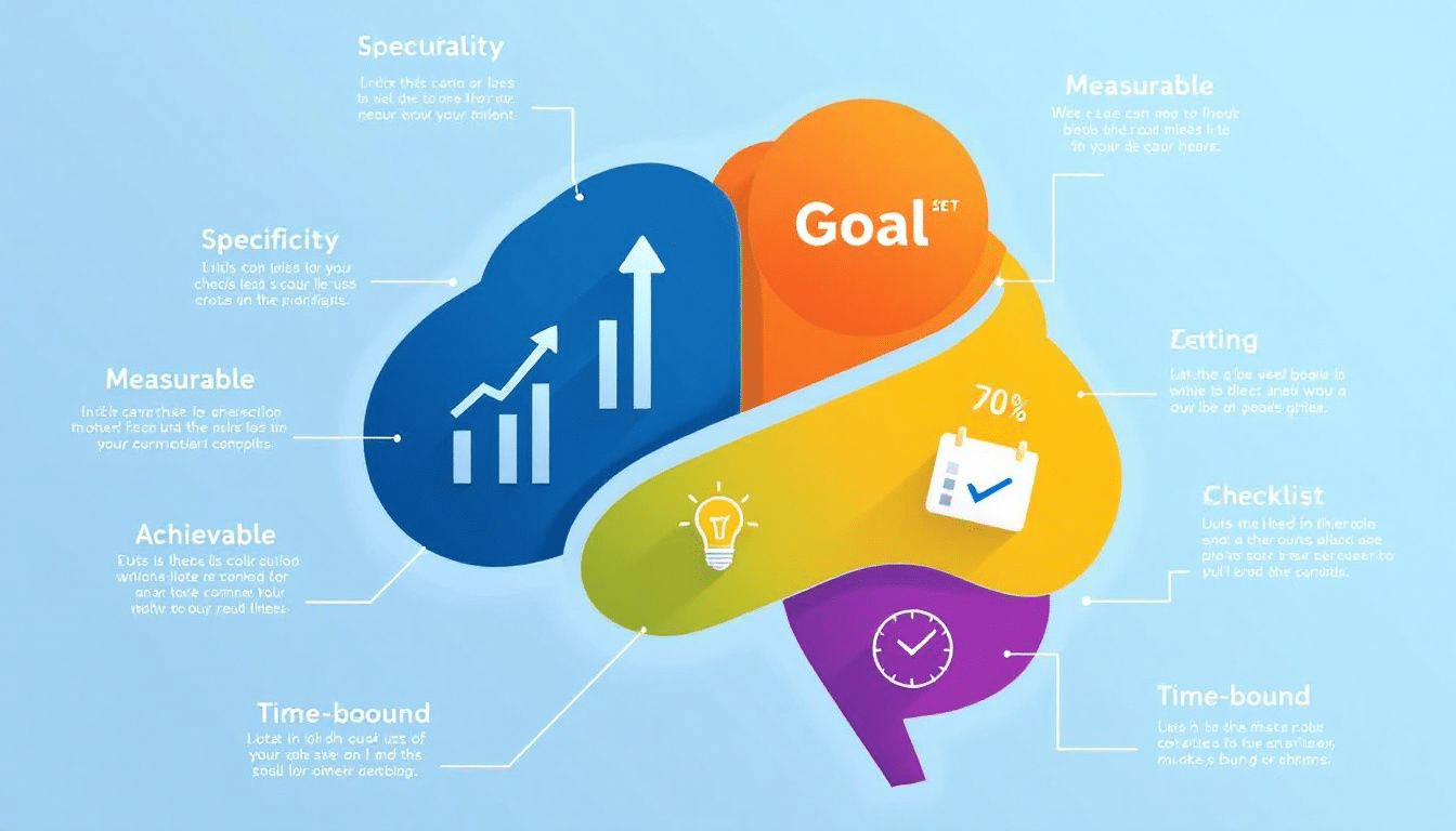 An illustration representing goal setting theory concepts.