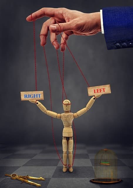 Puppet, political, cage