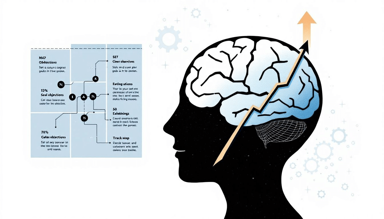 An illustration depicting the importance of goal setting in cognitive behavioral therapy.