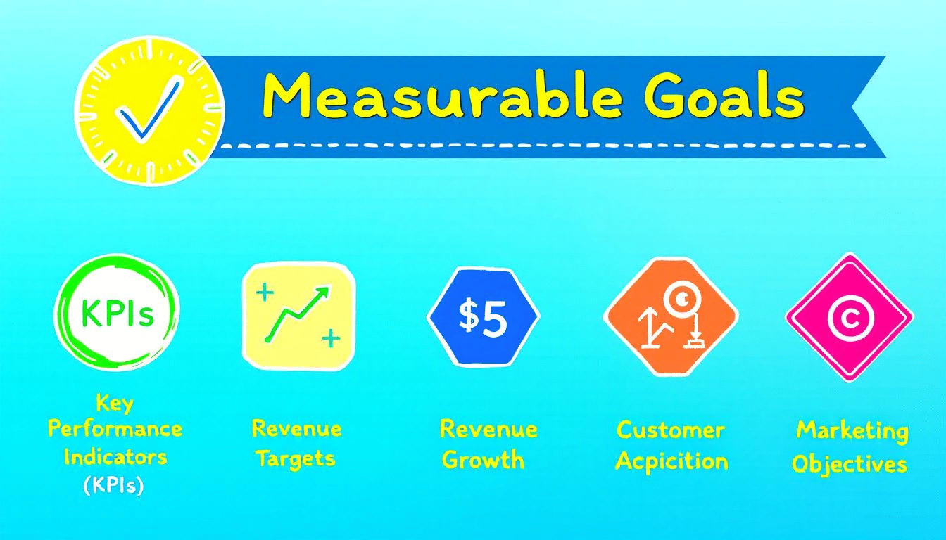 Examples of measurable goals in a business context.