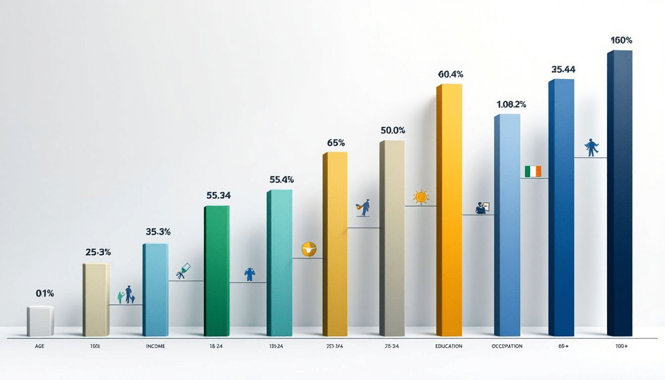 A bar chart showing the percentage of people who set goals in various demographics.