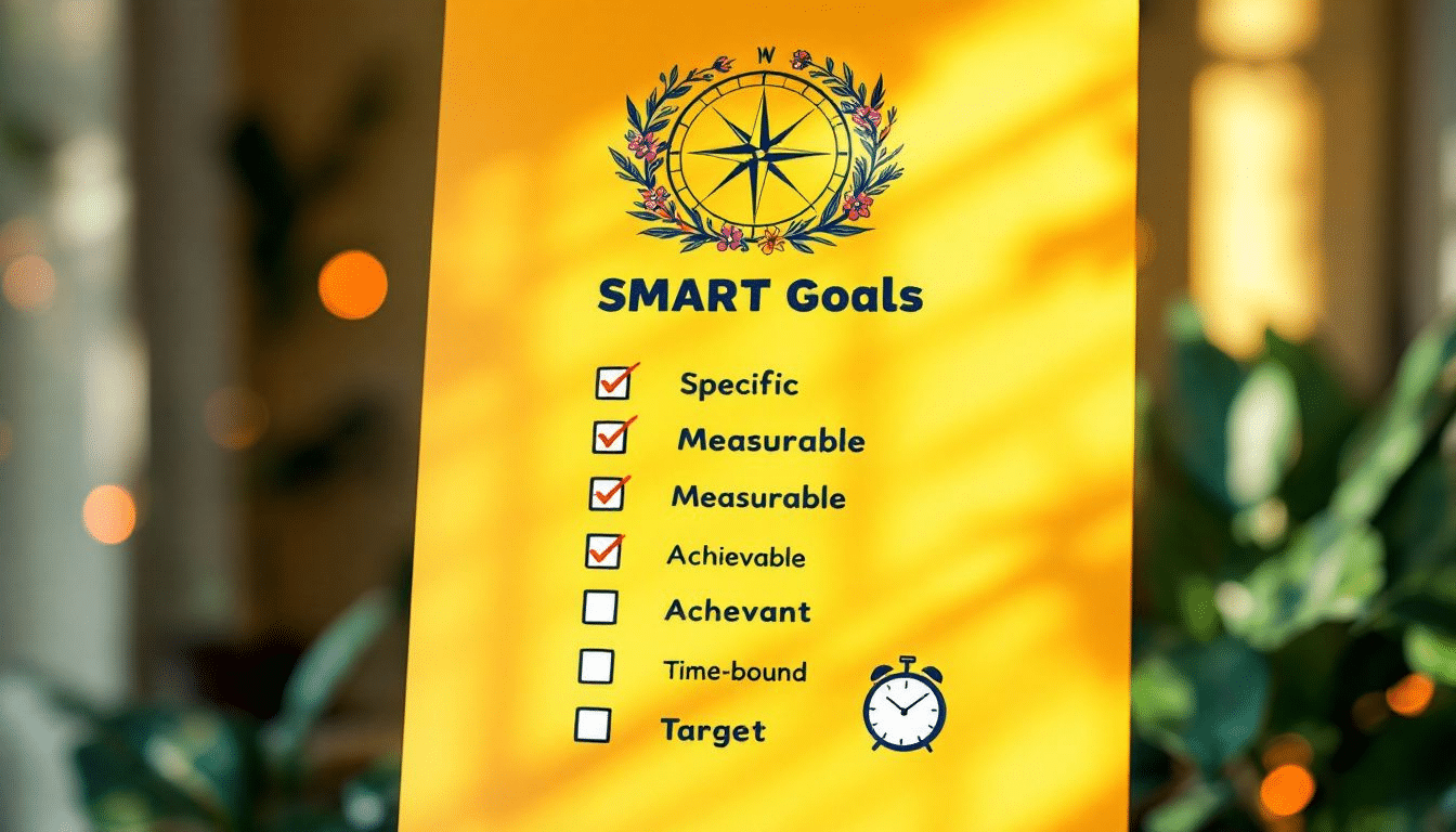 A checklist illustrating the concept of smart goals.