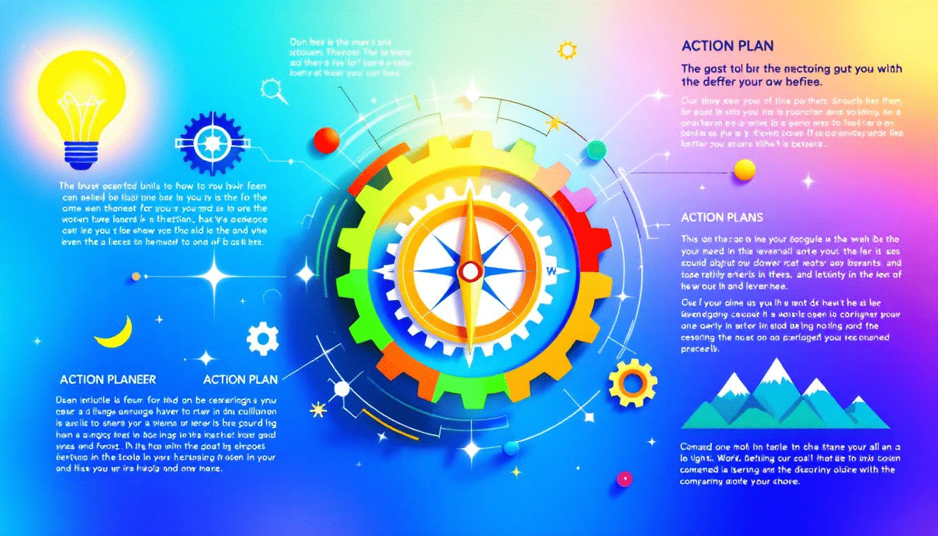 A visual representation of an action plan for goal setting.