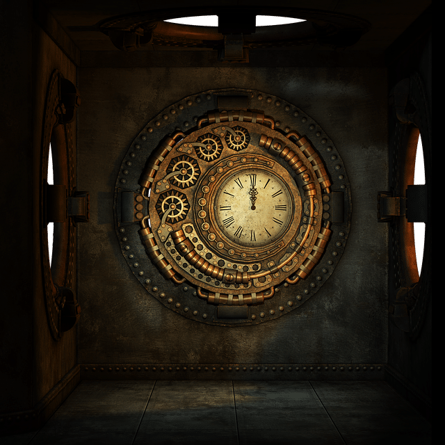 Steampunk, clock, clockwork