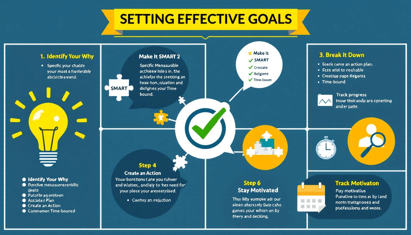 A step-by-step guide on practical steps to set effective goals.