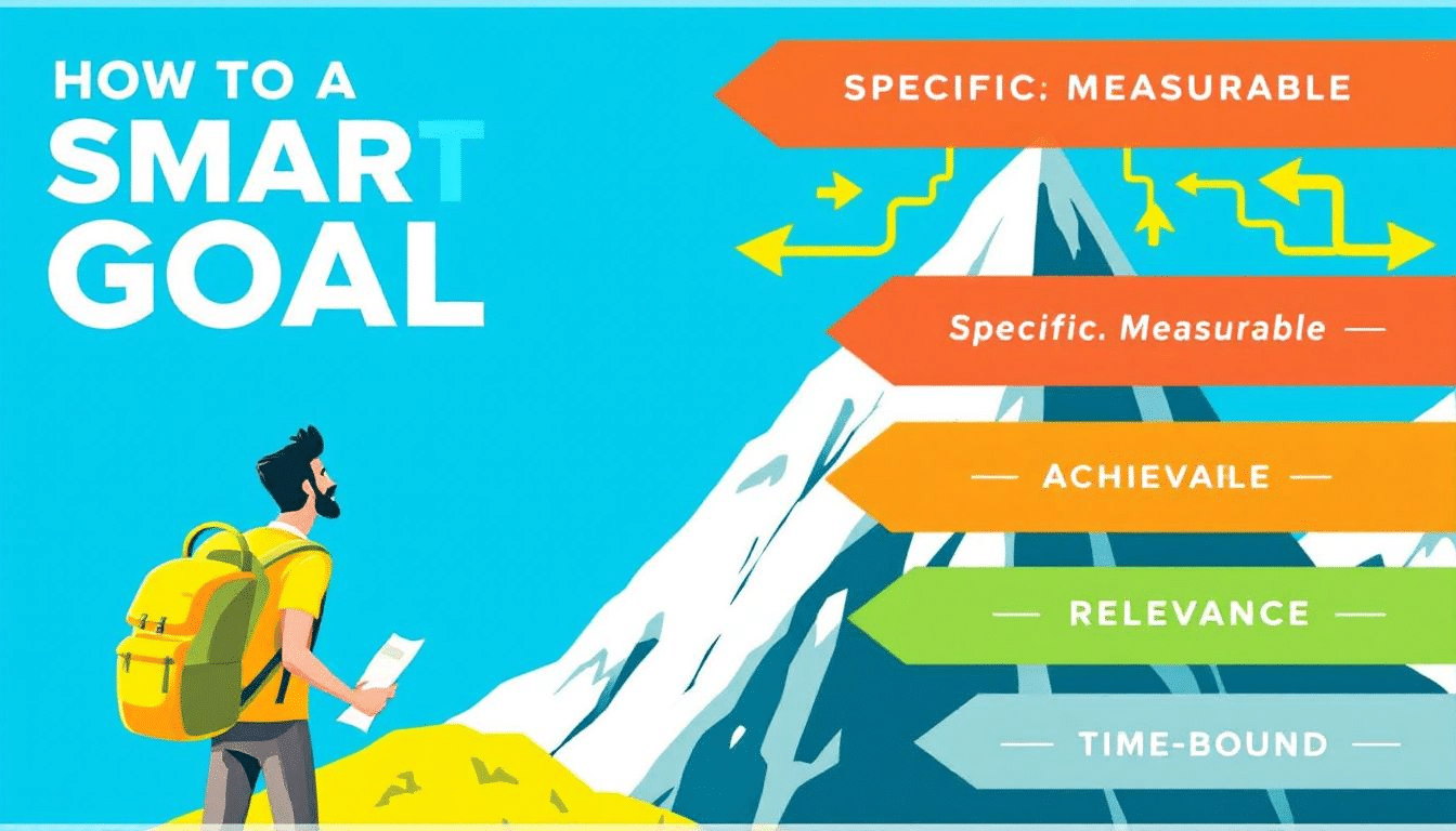 An illustration showing the benefits of setting smart goals.