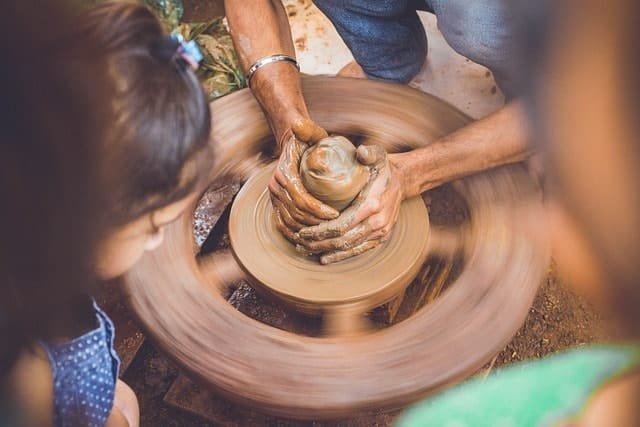 Hands, pottery, pot