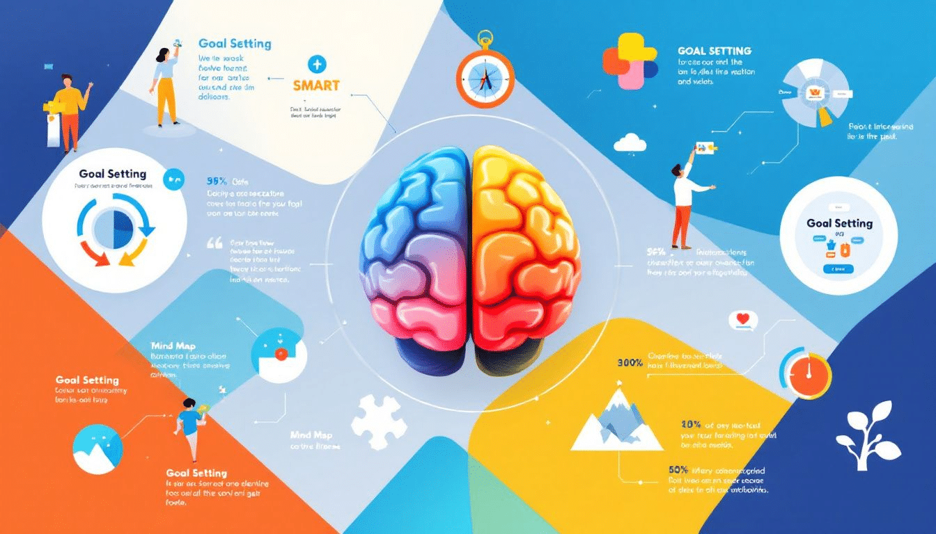 Visual representation of key components of effective goal setting.