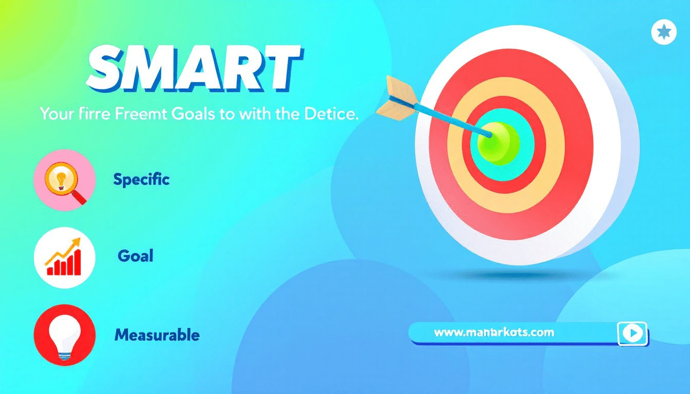 A diagram illustrating the smart goals framework.