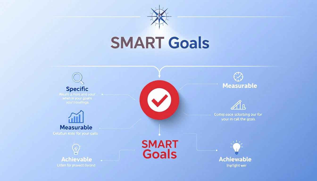 An infographic illustrating the smart goals framework.