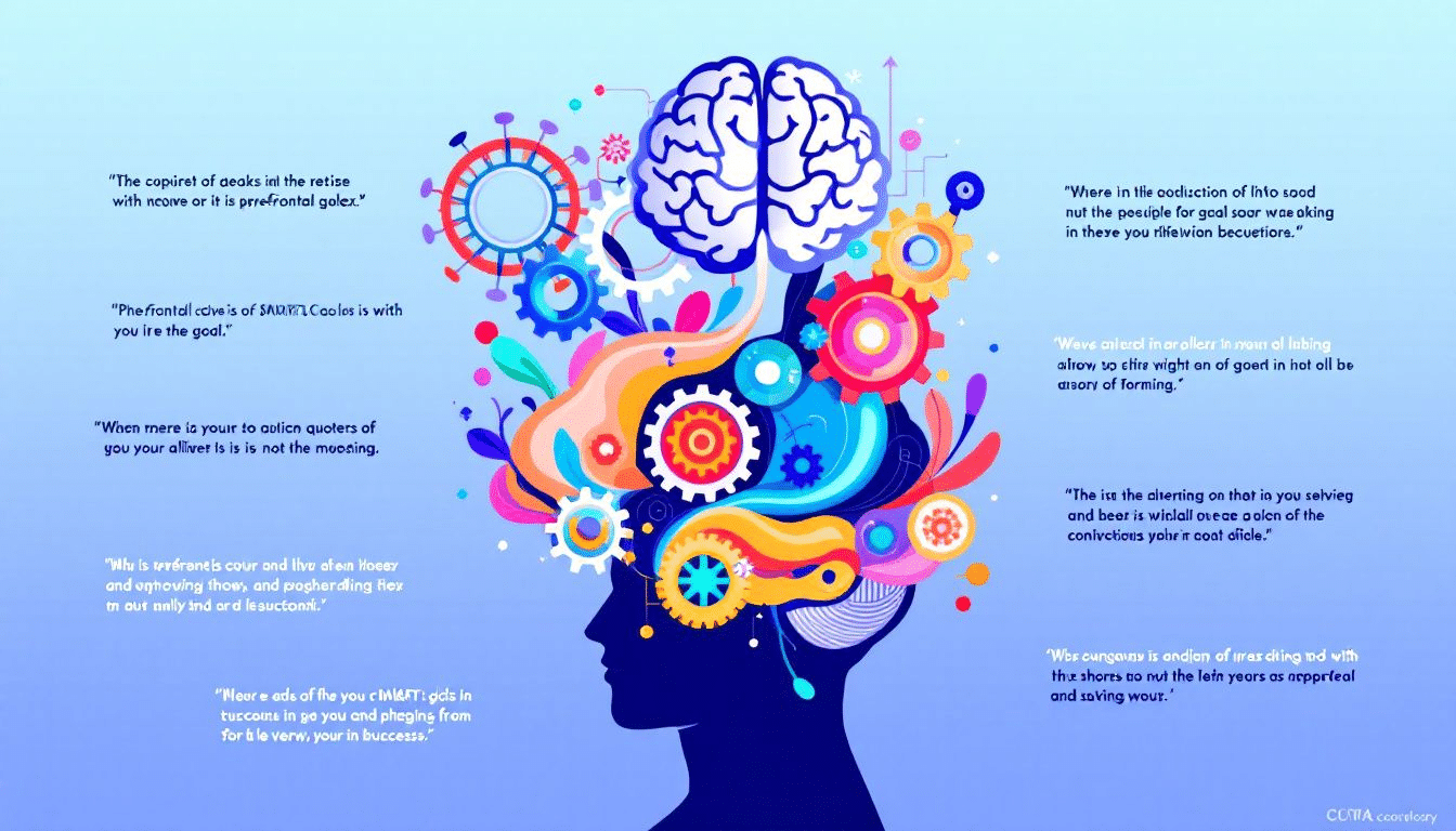 An infographic illustrating smart goals and their impact on the brain.