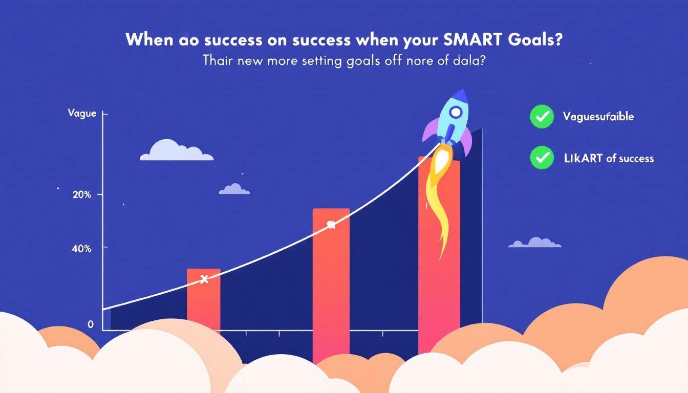 A graph showing the higher likelihood of success with smart goals.