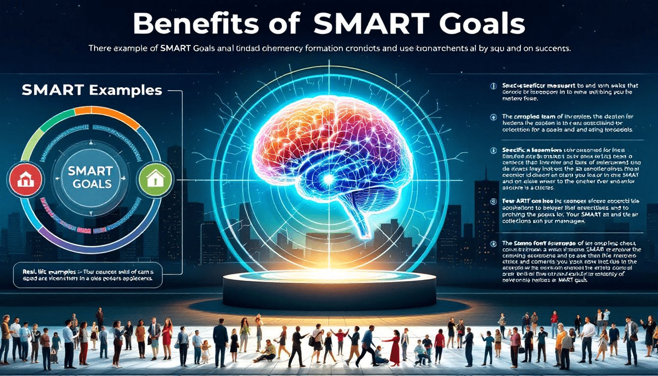 A visual representation of the benefits of using smart goals in personal and professional settings.