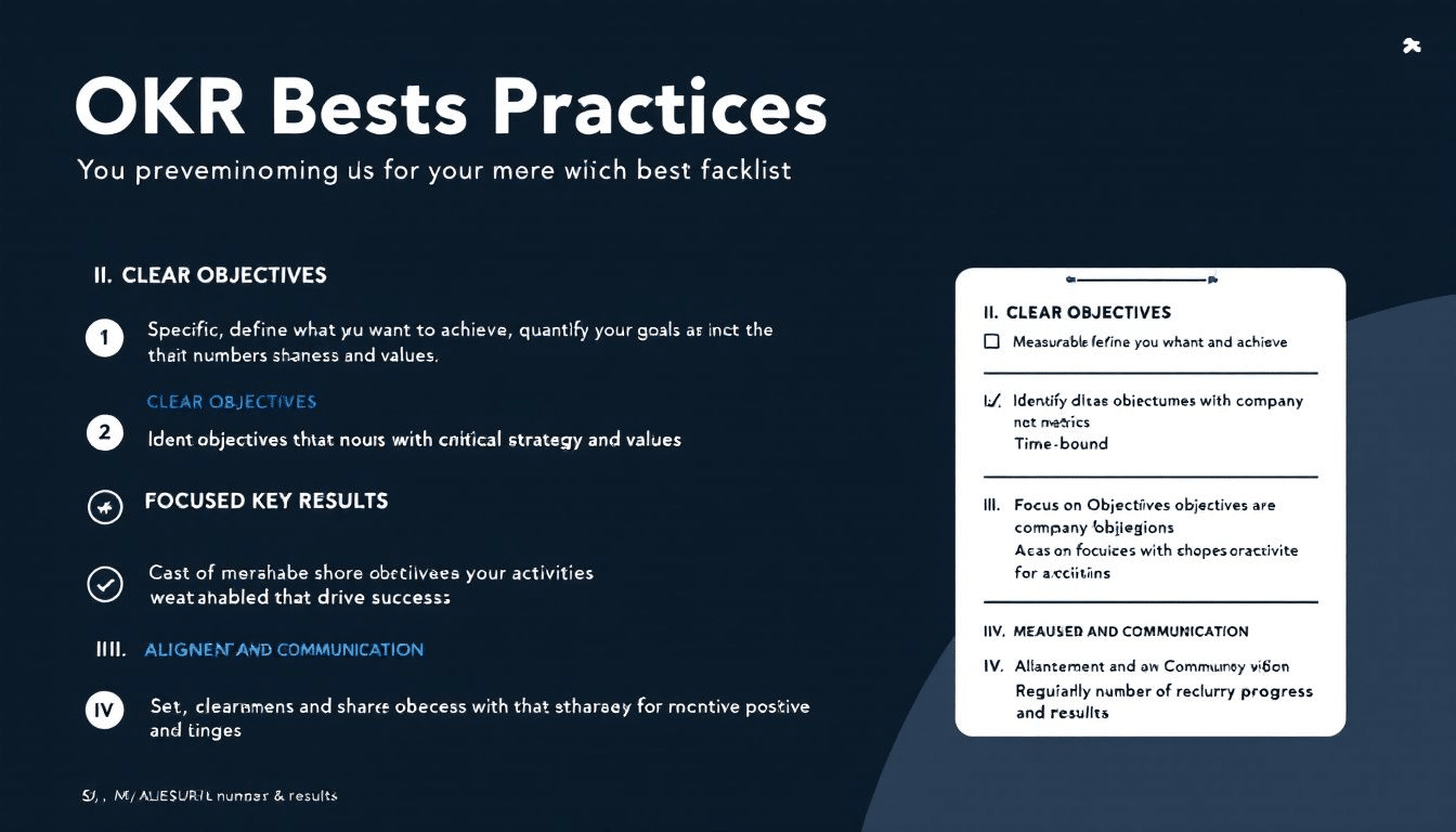 A checklist of best practices for writing effective okrs.