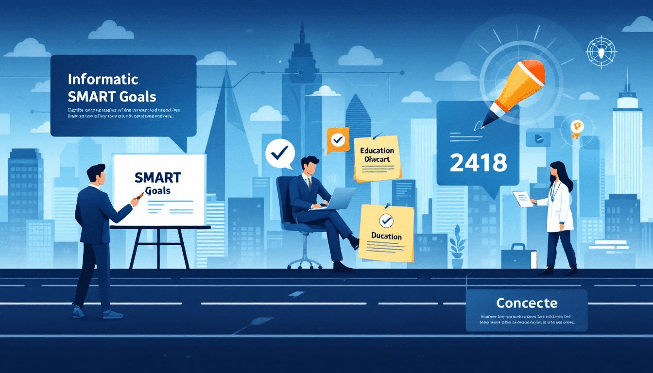 Examples of smart goals in various contexts, illustrating practical applications.