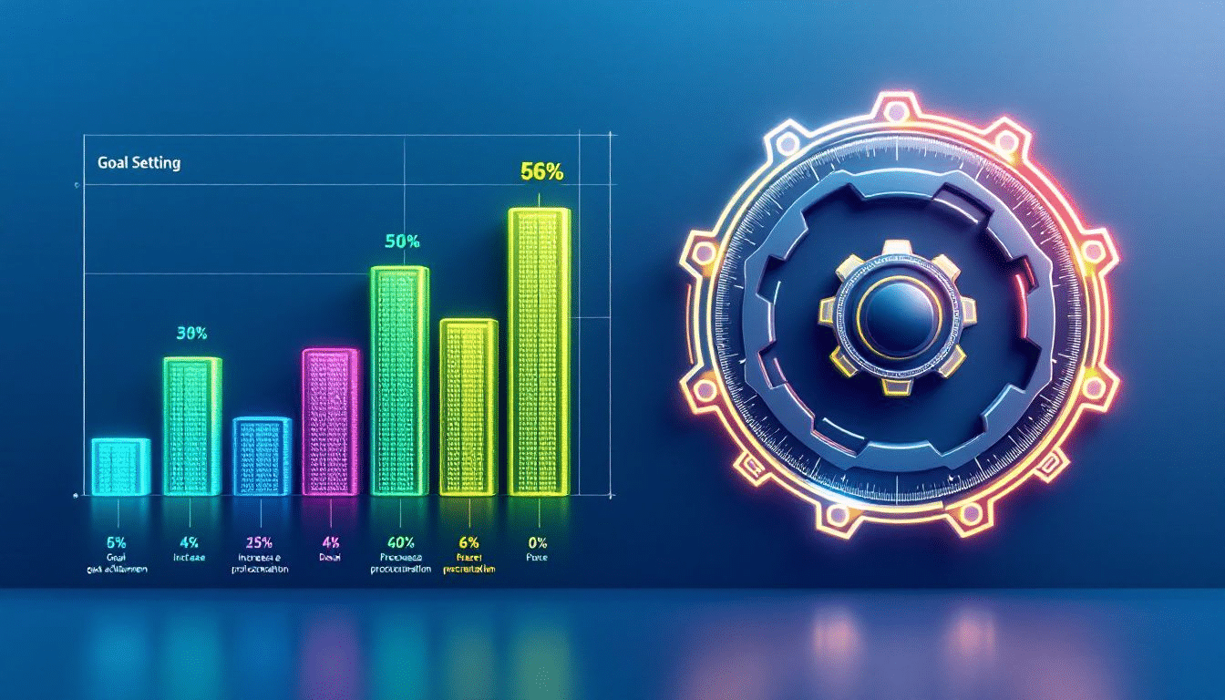 A visual representation of goal setting statistics from a harvard study.