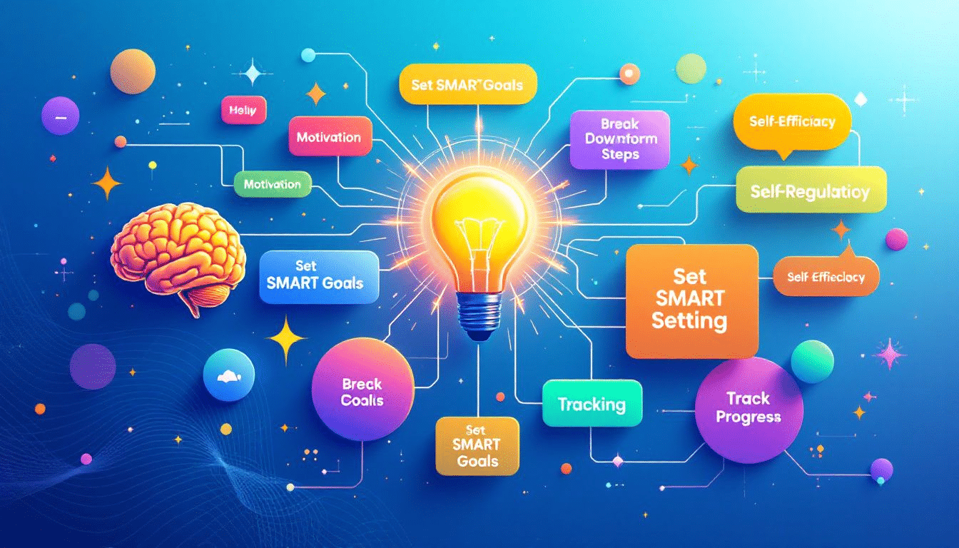 An illustration representing the concept of goals psychology.