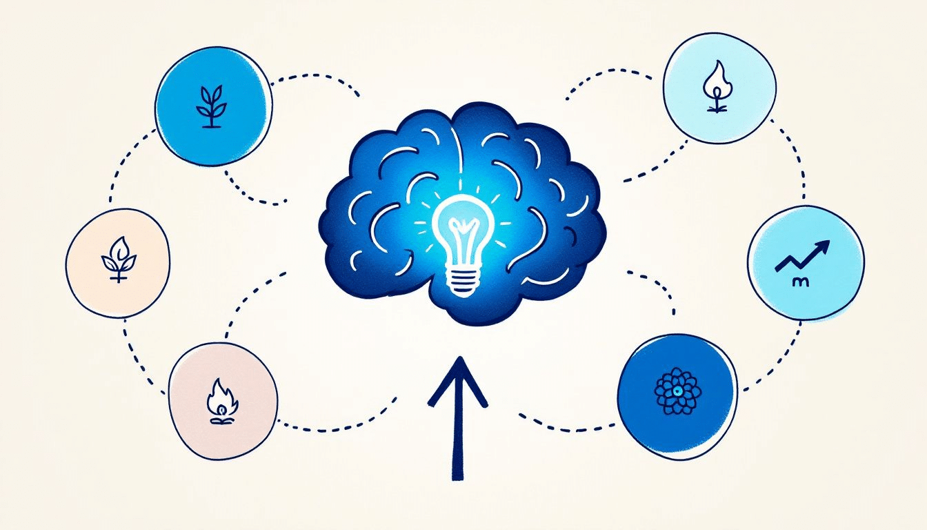 An illustration representing the habit formation process.