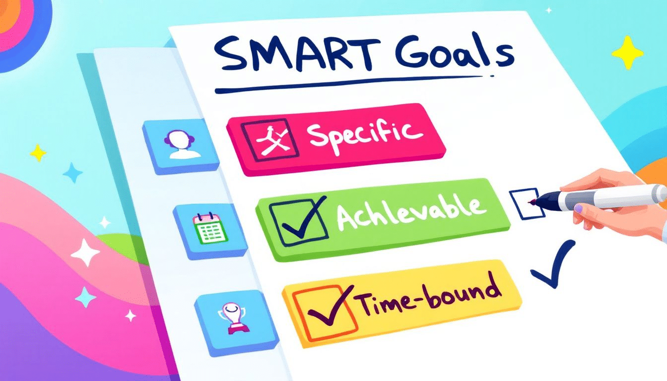 A checklist being marked off to represent monitoring progress and accountability in smart goals.