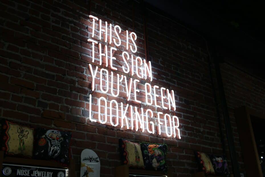 This is the sign you've been looking for neon signage, life coaching helps achieve goals