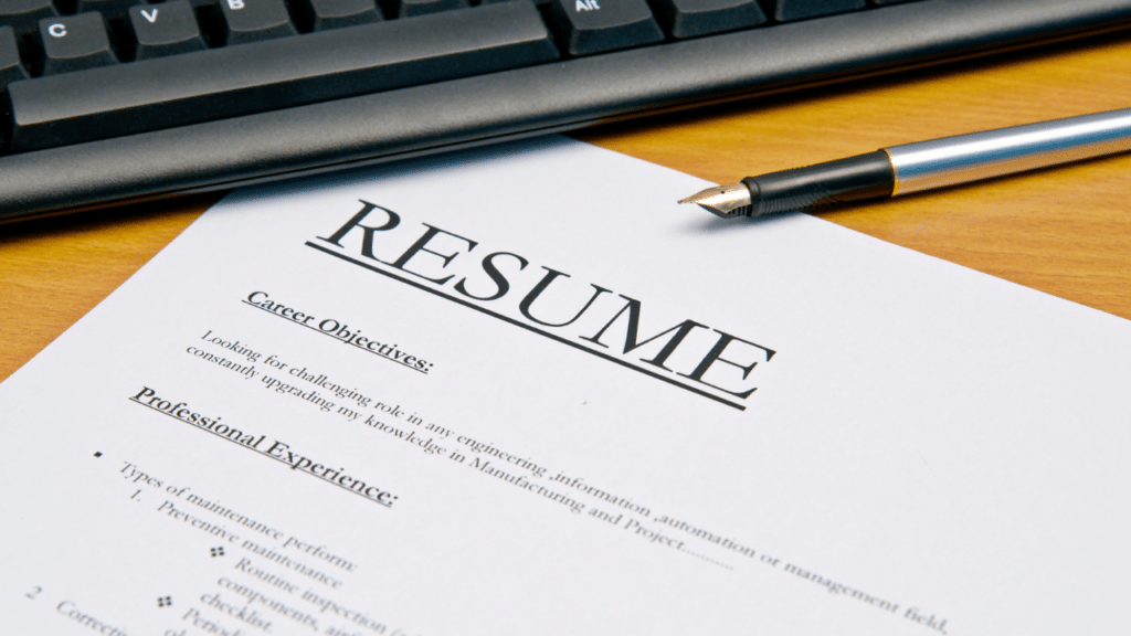 An image of a resume