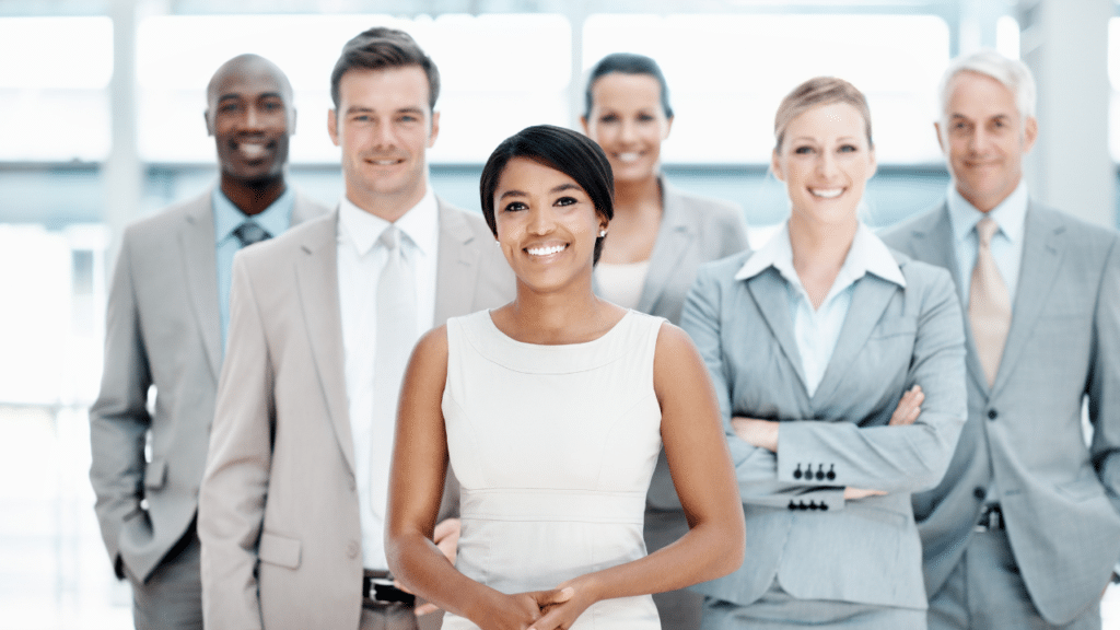 A group of people standing together