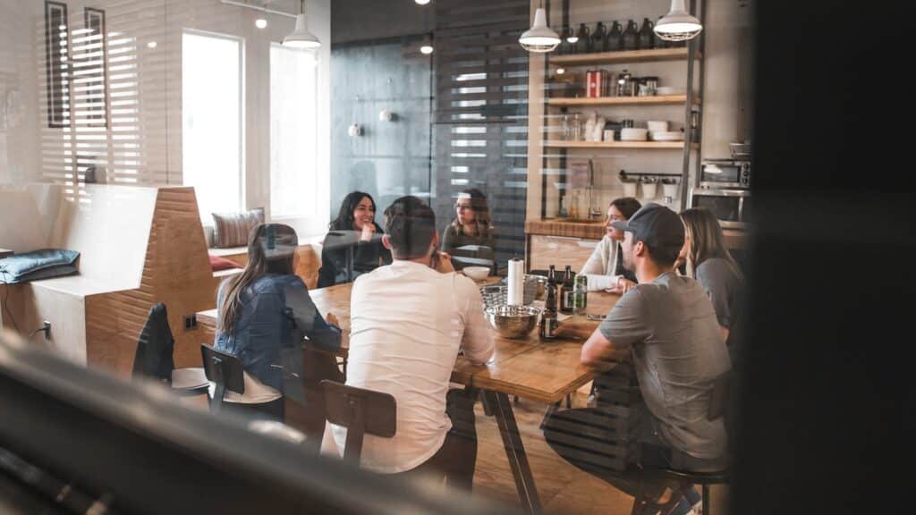 People sitting on chair