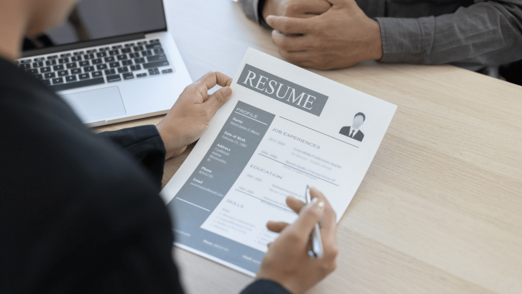 An image of a resume